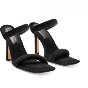 REVOLVE Good American Terry Heel Slip On Women's Size 6.5 Black Ankle